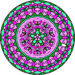 Colorful Mandala background, Decorative round ornaments. Anti-stress mandala patterns.