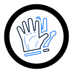 Clothing fashion leather gloves icon