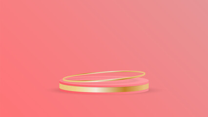 Pedestal podium product display with pastel color