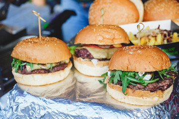 Burger at street food festival