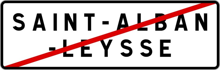Panneau sortie ville agglomération Saint-Alban-Leysse / Town exit sign Saint-Alban-Leysse