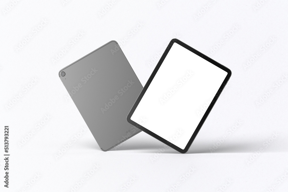 Poster tablet mockup on minimal background. modern tablet display mockup scene. tablet with empty screen. p