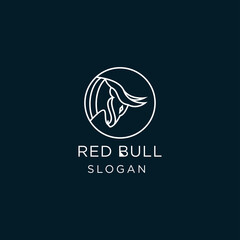 Red bull design icon logo template