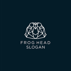 Frog Head design icon logo template