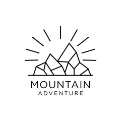 Mountain design icon logo template