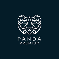Panda design icon logo template