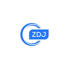 ZDJ letter design for logo and icon.ZDJ typography for technology, business and real estate brand.ZDJ monogram logo.vector illustration. - obrazy, fototapety, plakaty