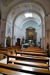Fototapeta premium interior of the church of San Rocco built in 1837 May Capodimonte Italy