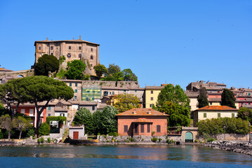 the historic center of Capodimonte Viterbo Italy