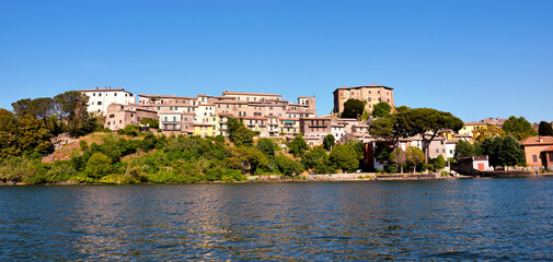the historic center of Capodimonte Viterbo Italy