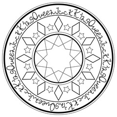 ダイヤの魔法陣　異世界風の手書き文字