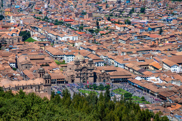 aerial and panoramic photography of cusco, peru
