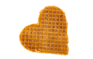 dutch waffle heart isolated