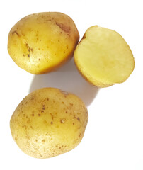 New potato isolated on white background