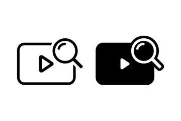 Search video icon. Vector illustration