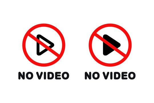 No video sign. Vector illustration
