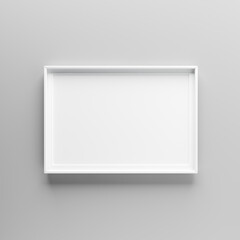 Fototapeta premium Elegant and minimalistic picture frame standing on gray wall
