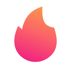 Fire icon. Fire flame sign isolated on white background