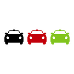 Naklejka premium Car icon vector. Car monochrome symbol