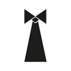 Tie Icon. Necktie and Neckcloth Symbol Flat Template