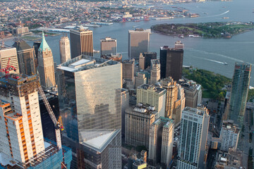 Fototapeta premium Aerial view of the Manhattan skyline