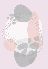 Boho style. Minimalism. Abstract background. Contemporary art.