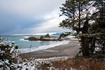 Pacific Rim National Park beach in winter