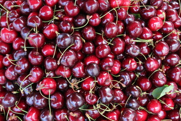 Fruits and berries are sold at the market