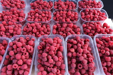 Fruits and berries are sold at the market