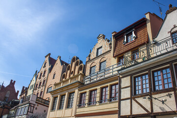  Nice houses in Old Town in Gdansk, Poland