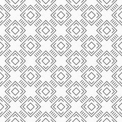 Abstract seamless vector pattern. Repeating geometric rhombuses, lattice background. Linear pattern. Black and white background.