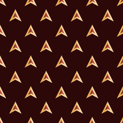 Abstract geometric seamless pattern with arrows, pointers. Geometric design elements. Brown, beige colors. Color background for fabrics, wallpaper, covers, textile, decoration, scrapbooking.