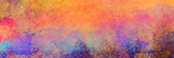 Grunge texture background, orange blue purple pink and yellow colors, abstract design with old vintage grunge textured border pattern, distressed metal rust stains