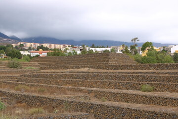 Fototapeta na wymiar Ancient Guanche Guimar Pyramids in Tenerife Island