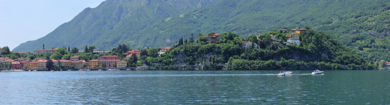malgrate sul lago di como in italia, malgrate village on lake como in italy 