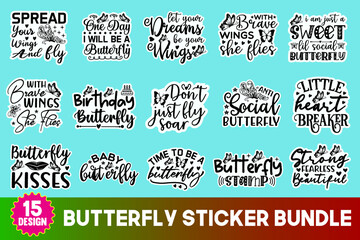 butterfly sticker bundle