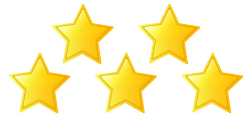 Obraz premium Five star icon design with isolated background