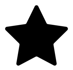 Black star icon on isolated background.