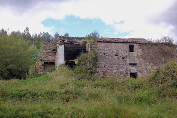 old, abandoned house in the countryside
