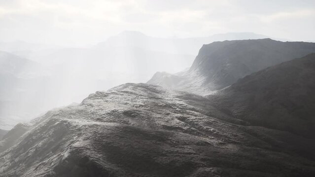 barren mountains in afghanistan in dust