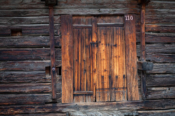 old wooden door - 513809250