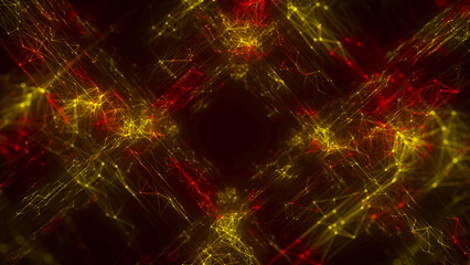 Abstract digital background. Data flow information. Big data visualization. Concept of digital communication. 3D rendering.