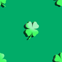 Clover 3d pattern green