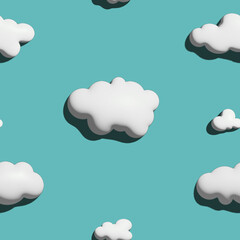 Clouds pattern 3d