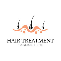Hair treatment logo removal logo vector image design illustration
