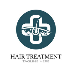 Hair treatment logo removal logo vector image design illustration