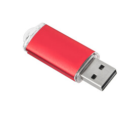 USB flash drive, flash memory, on a white background