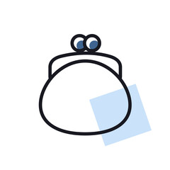 Purse icon vector. Wallet sign isolated on white