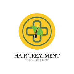 Hair treatment logo removal logo vector image design illustration