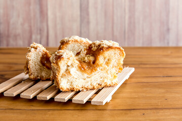 cuca filled with dulce de leche, Delicious typical south brazilian dessert